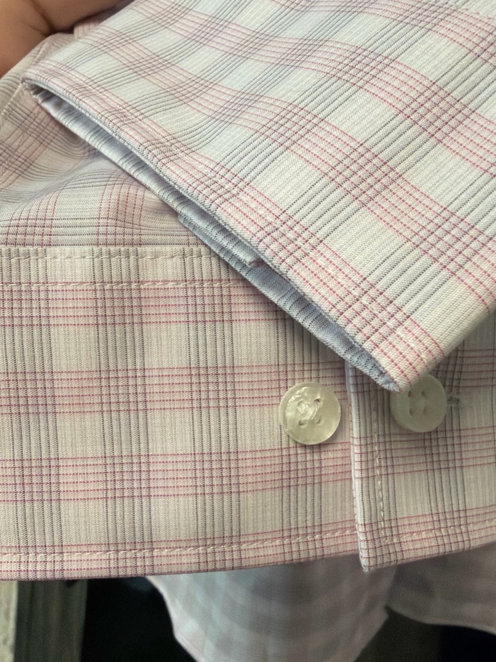 Michael Kors Pink Checked Dress Shirt - Picture 3 of 6